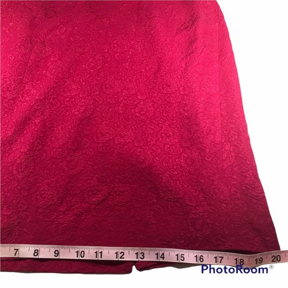 Liz Claiborne Women's Red Silk Short Sleeve Size 10 Dress Preowned - Picture 10 of 12